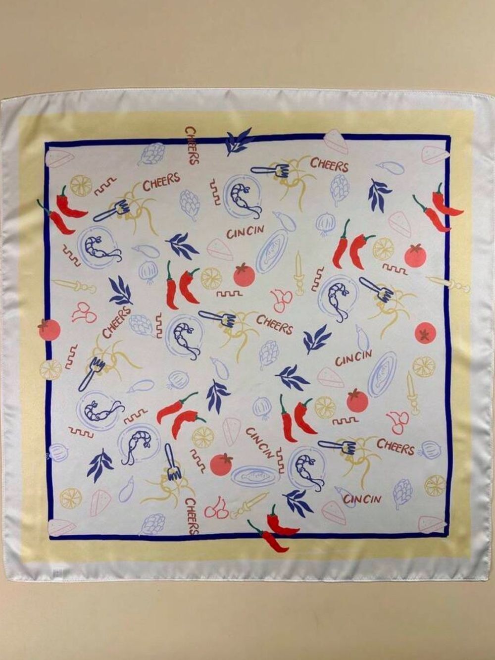 Summer Cocktail Print Scarf S156